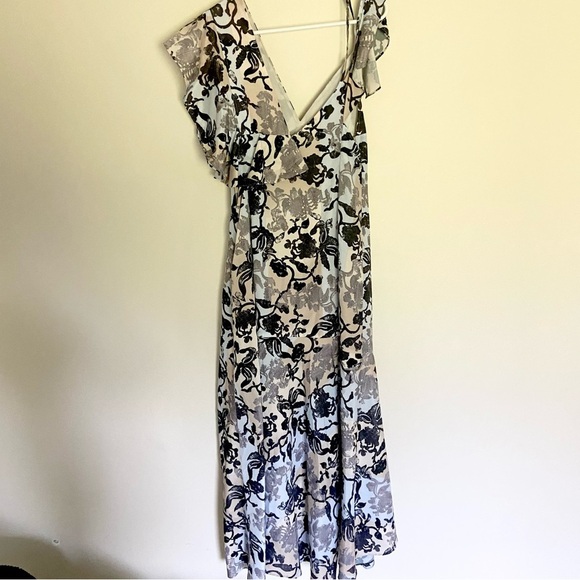 Adeam Floral Asymmetric Dress Sz 4 - Picture 5 of 7